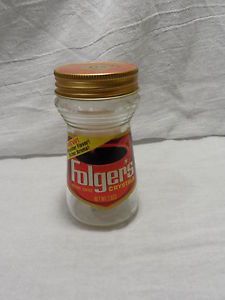 Vintage Folgers Coffee Bottle with Paper