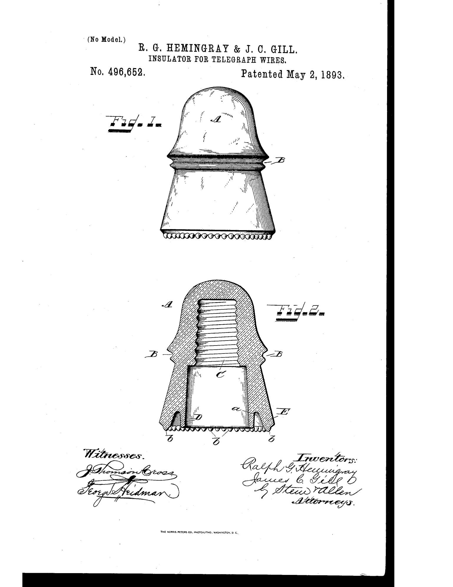 Hemingray Drip Points Patent