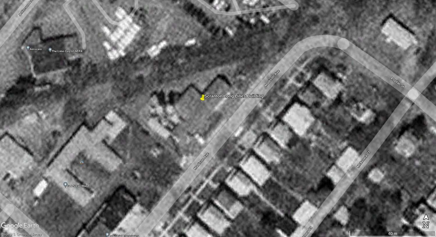 Scranton Long Lines Center 1999 Satellite View