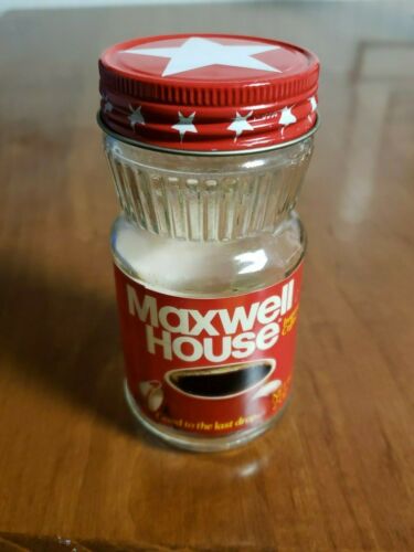 Vintage Maxwell House Coffee Bottle with Paper